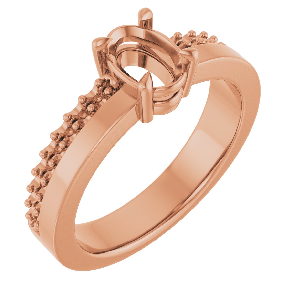 Claw-Prong Accented Engagement Ring