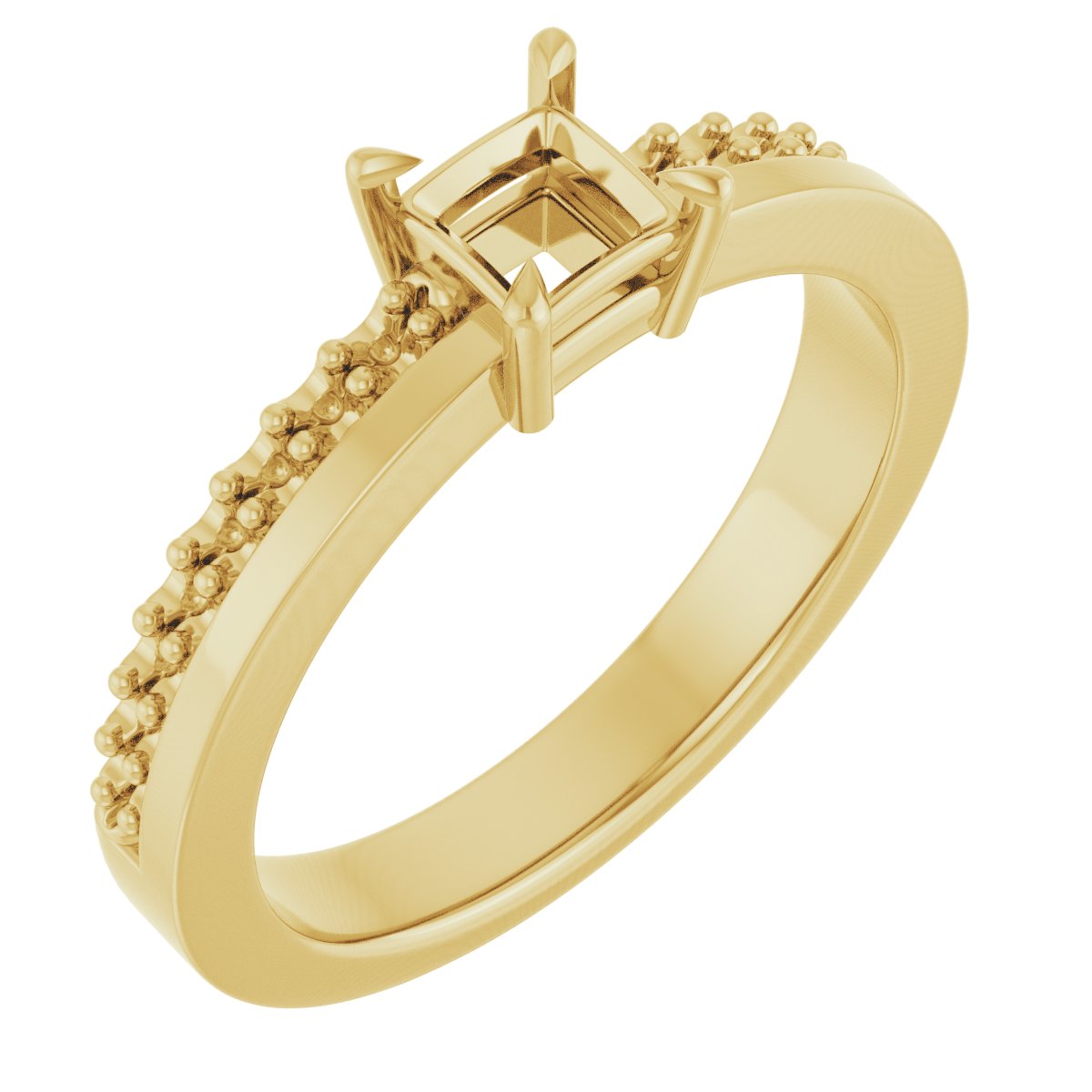 Claw-Prong Accented Engagement Ring