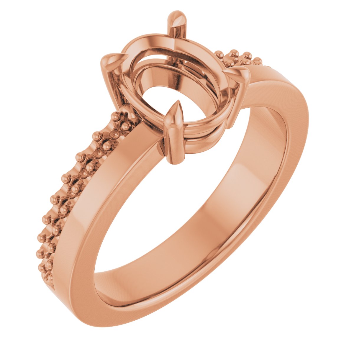 Claw-Prong Accented Engagement Ring