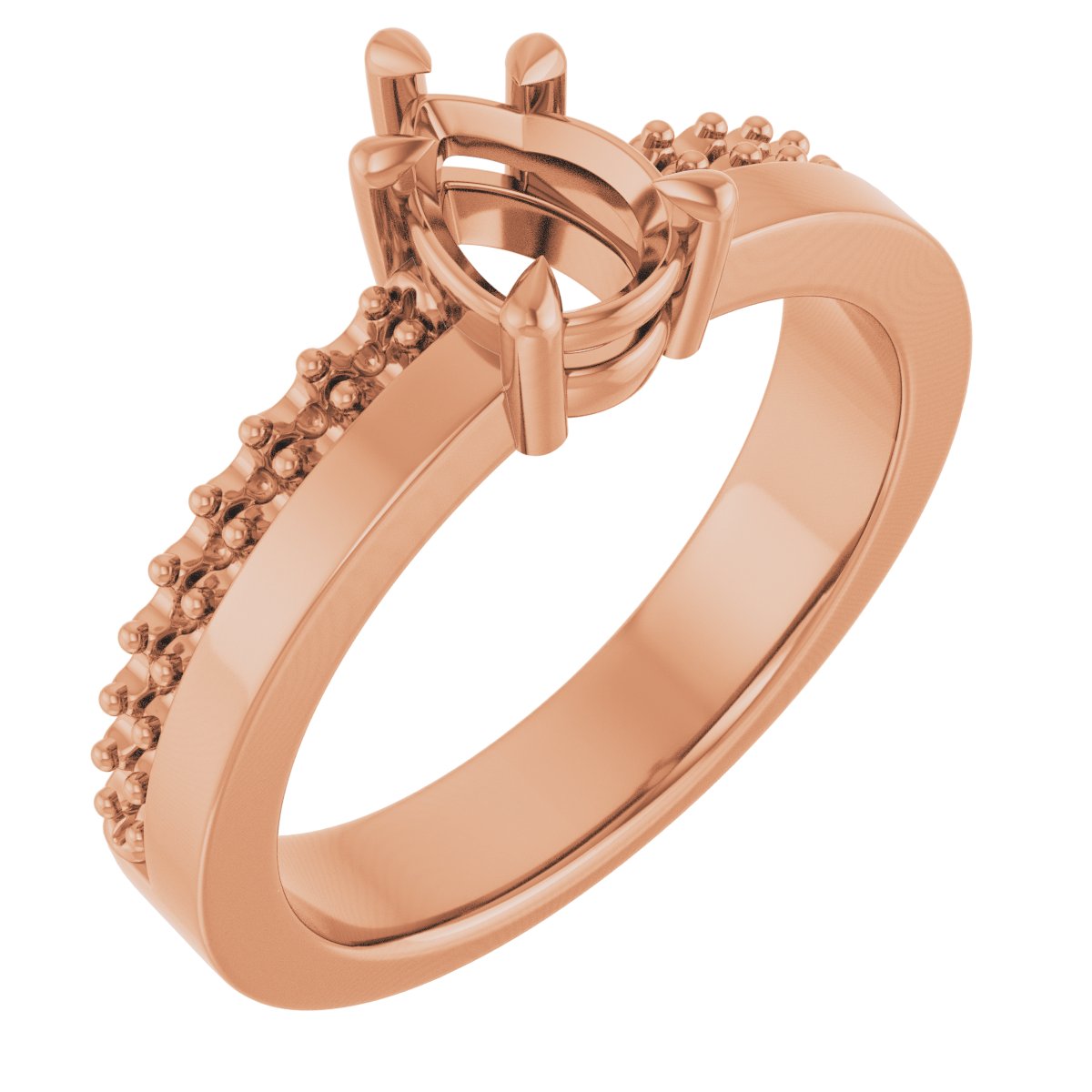 Claw-Prong Accented Engagement Ring
