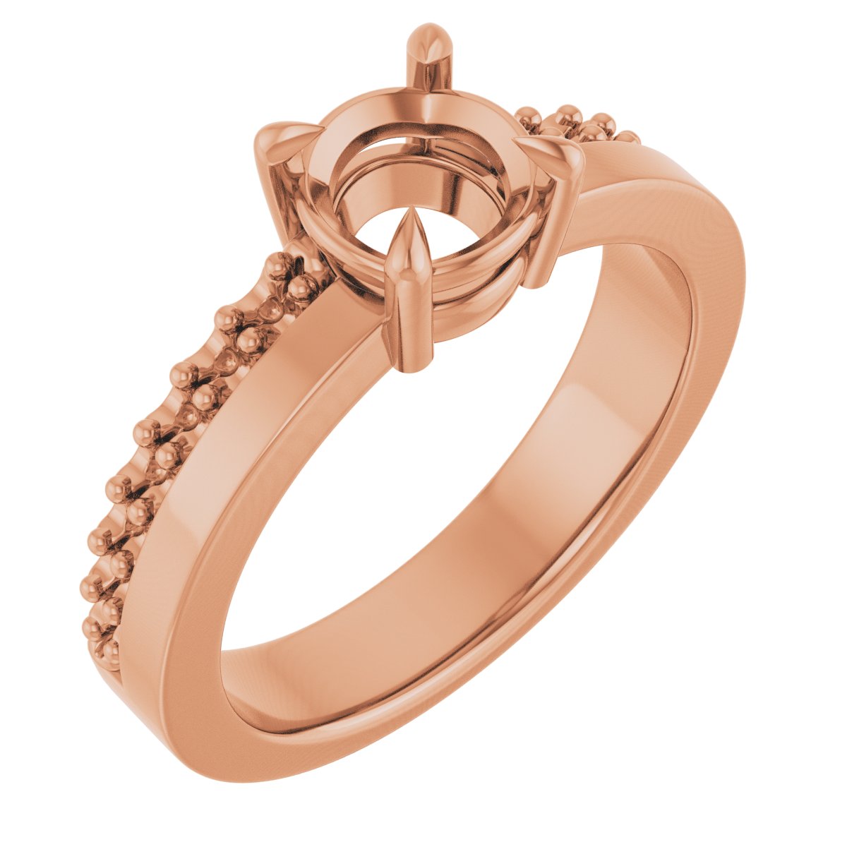 Claw-Prong Accented Engagement Ring