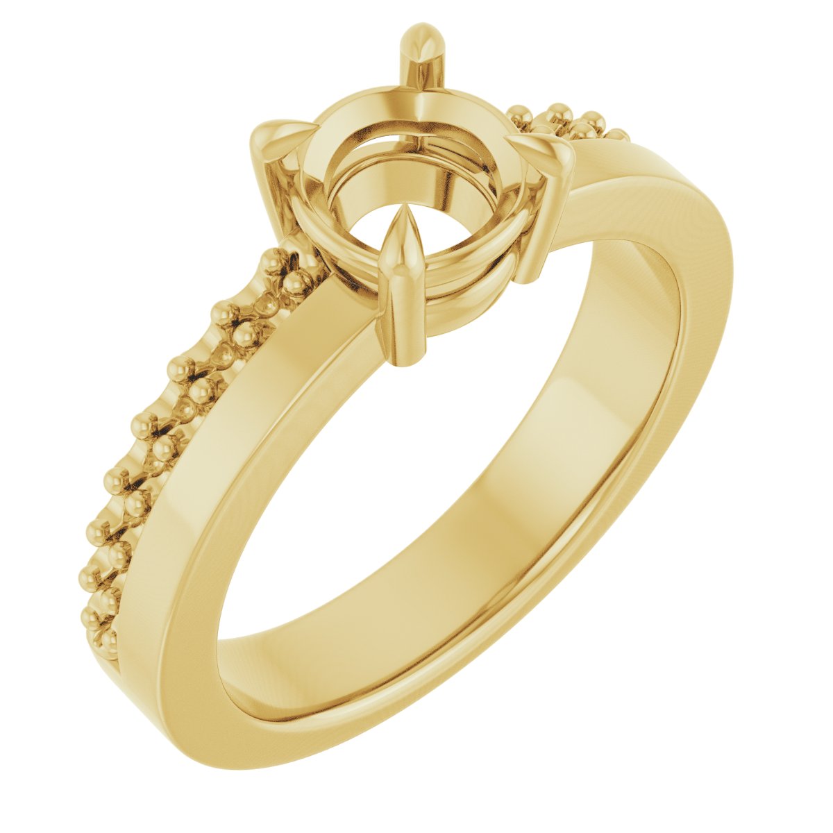 Claw-Prong Accented Engagement Ring