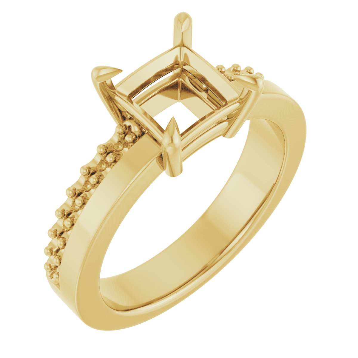 Claw-Prong Accented Engagement Ring