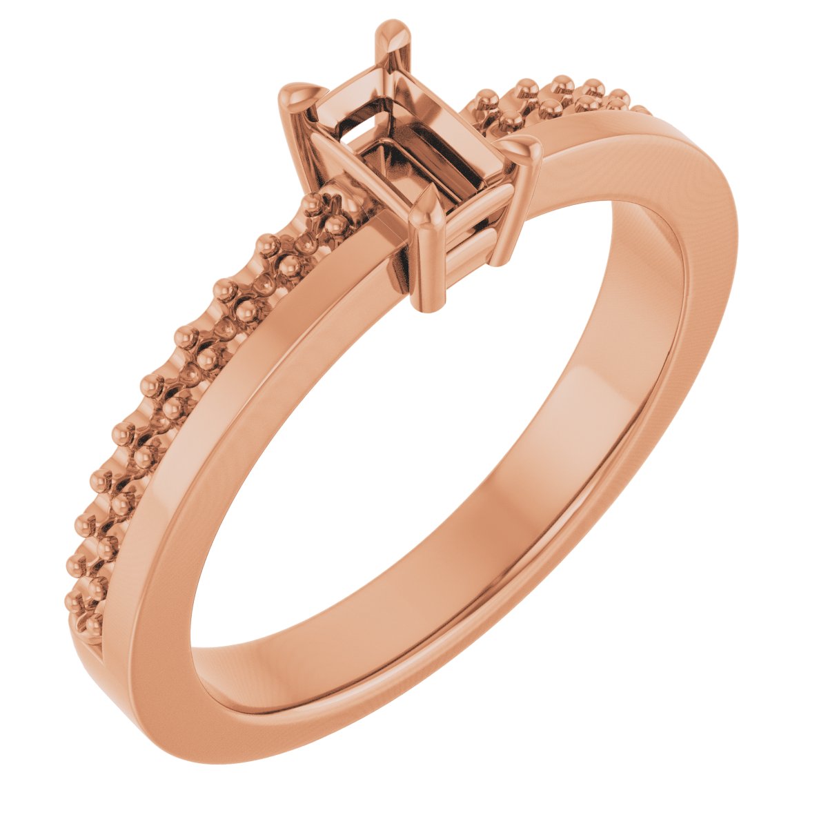 Claw-Prong Accented Engagement Ring