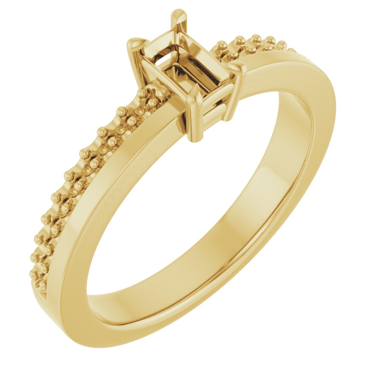 Claw-Prong Accented Engagement Ring