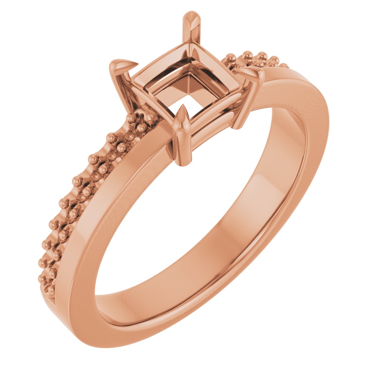 Claw-Prong Accented Engagement Ring
