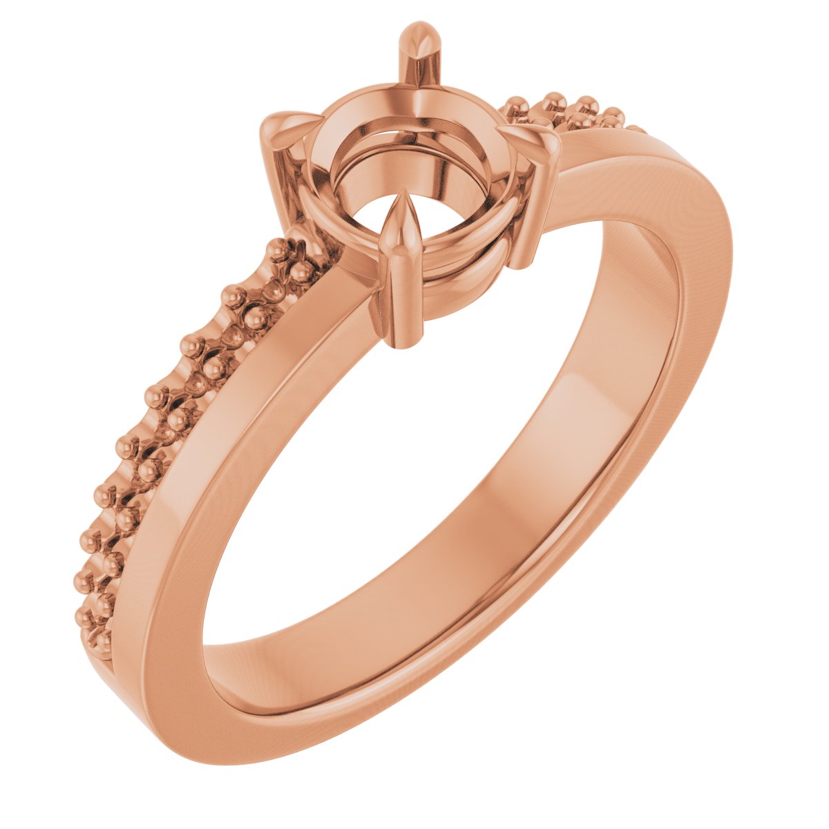 Claw-Prong Accented Engagement Ring