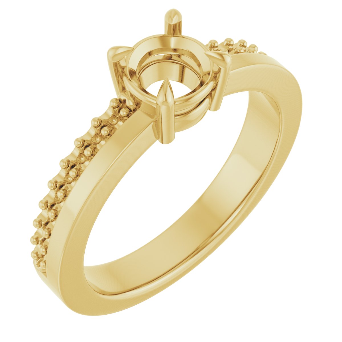 Claw-Prong Accented Engagement Ring