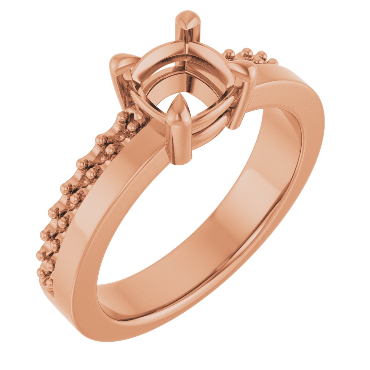 Claw-Prong Accented Engagement Ring