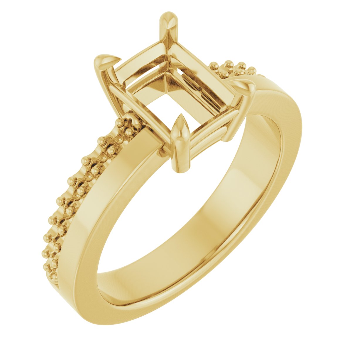Claw-Prong Accented Engagement Ring
