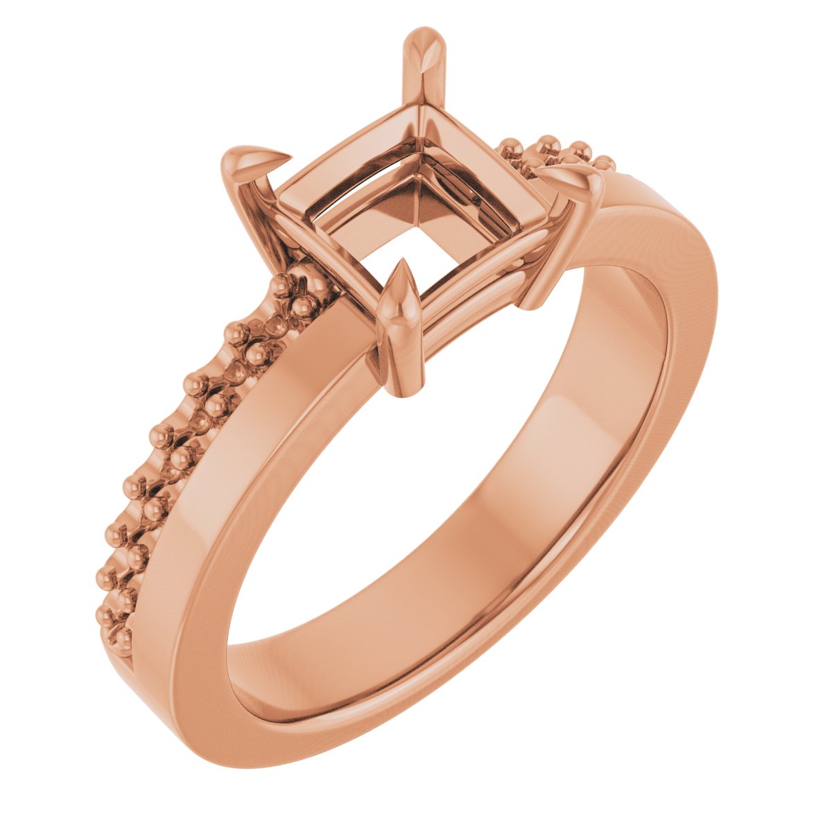 Claw-Prong Accented Engagement Ring