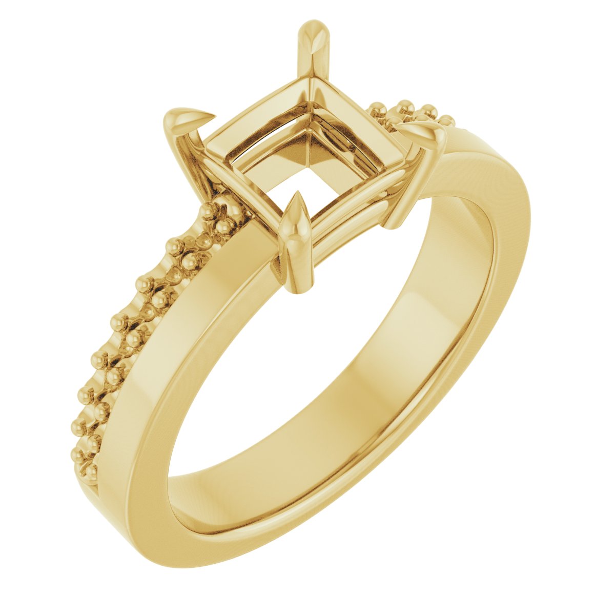 Claw-Prong Accented Engagement Ring