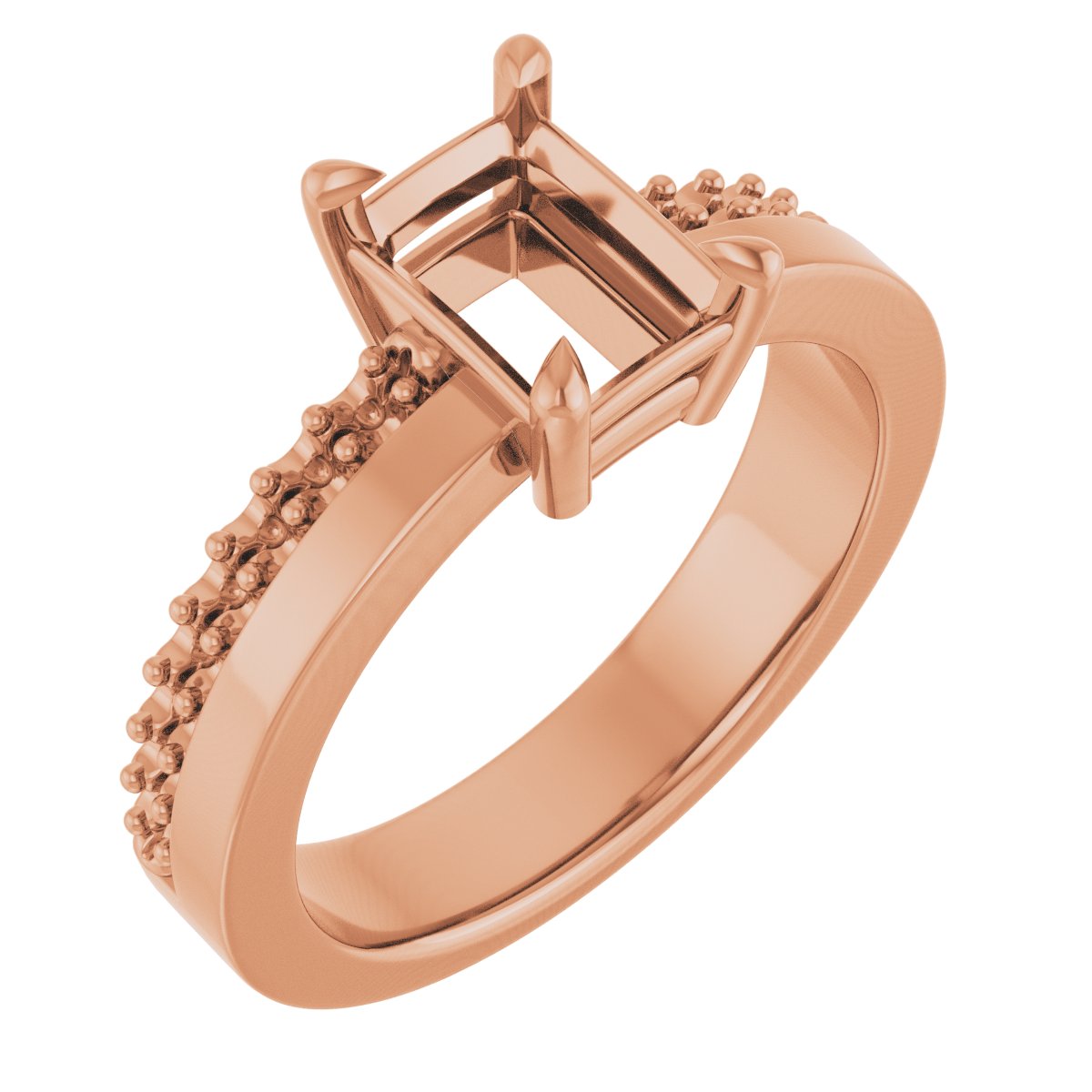 Claw-Prong Accented Engagement Ring