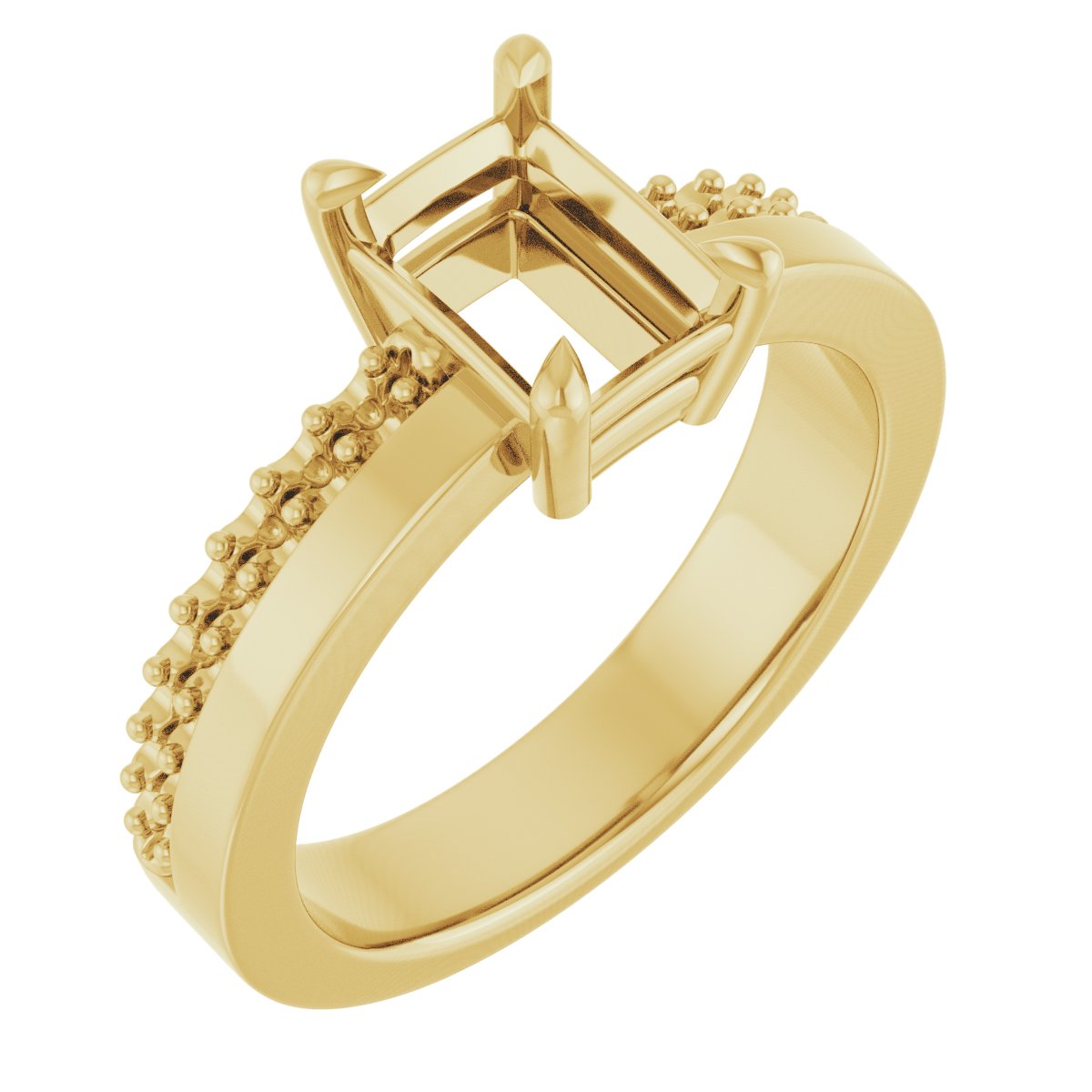 Claw-Prong Accented Engagement Ring