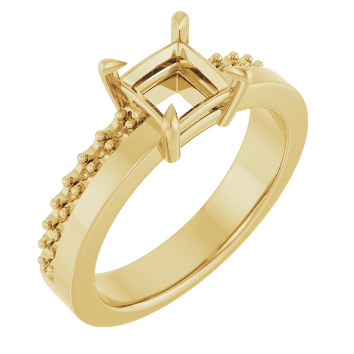Claw-Prong Accented Engagement Ring