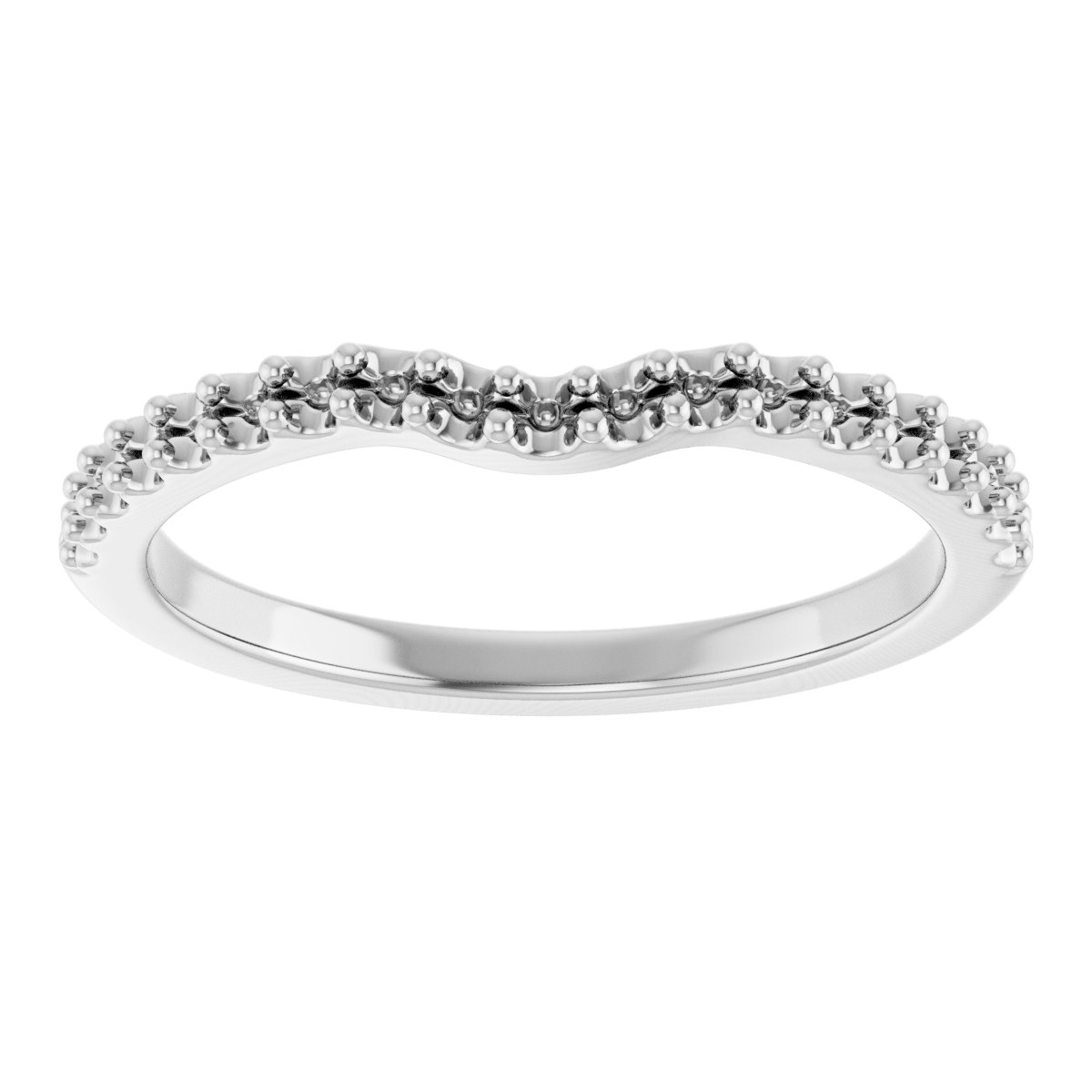 Band Mounting for 8x6 mm Pear Ring view 3