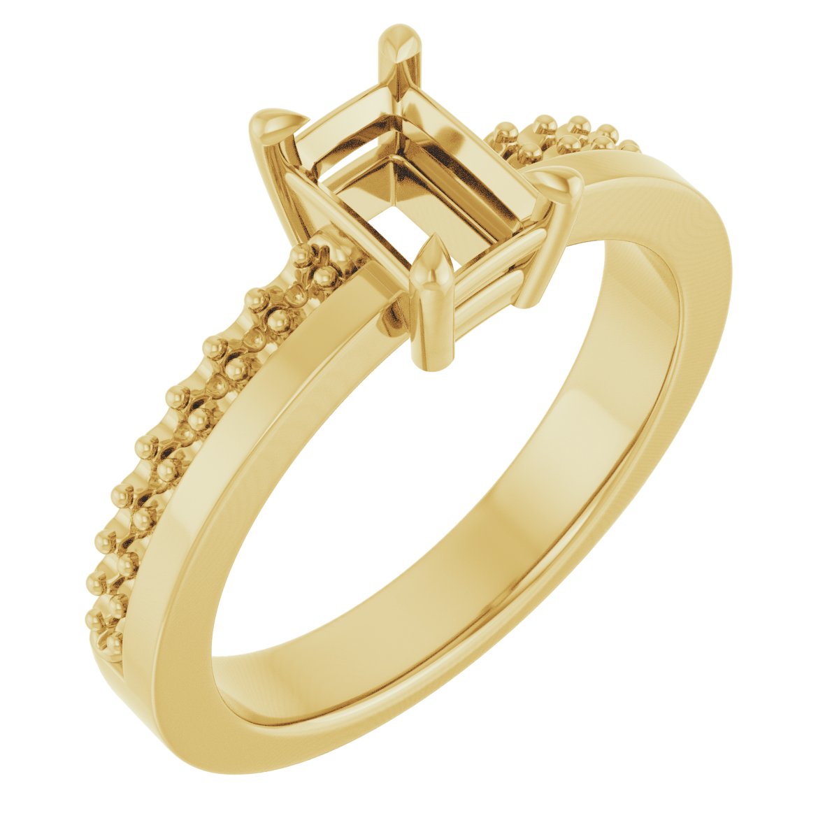 Claw-Prong Accented Engagement Ring