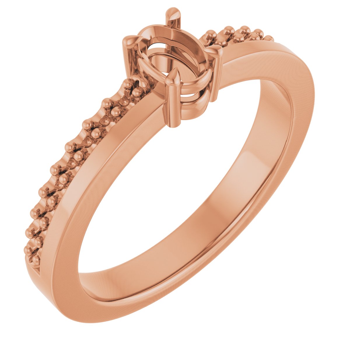 Claw-Prong Accented Engagement Ring