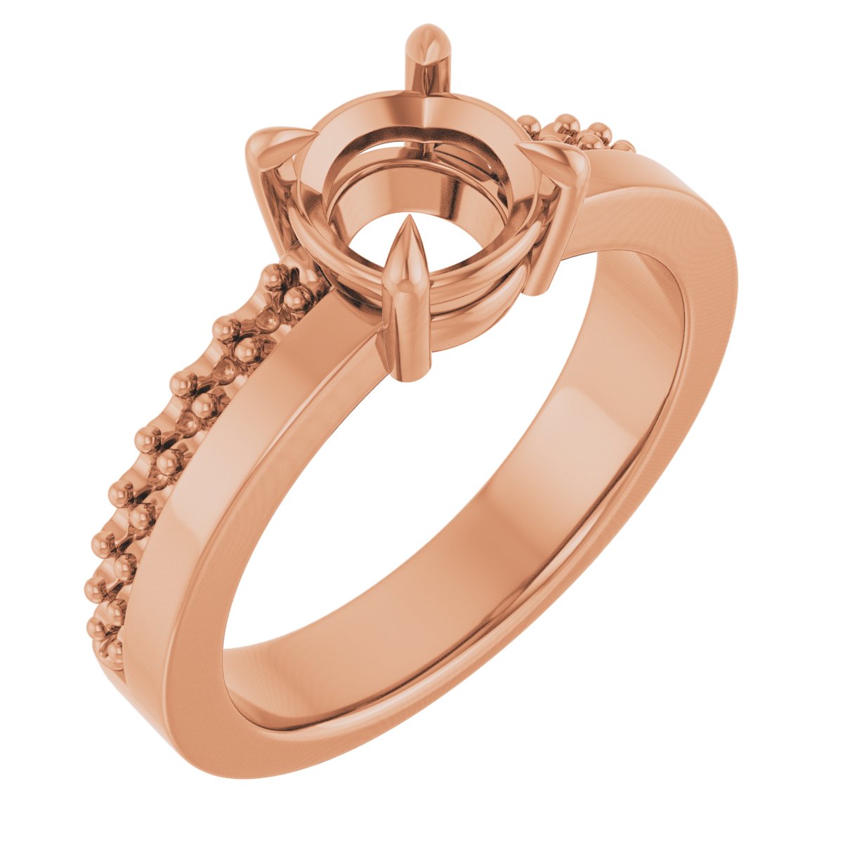 Claw-Prong Accented Engagement Ring