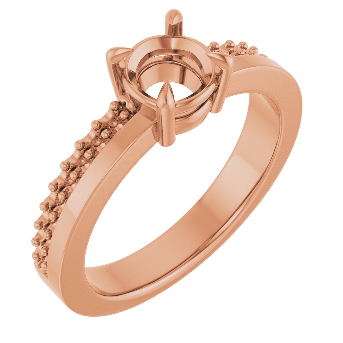 Claw-Prong Accented Engagement Ring