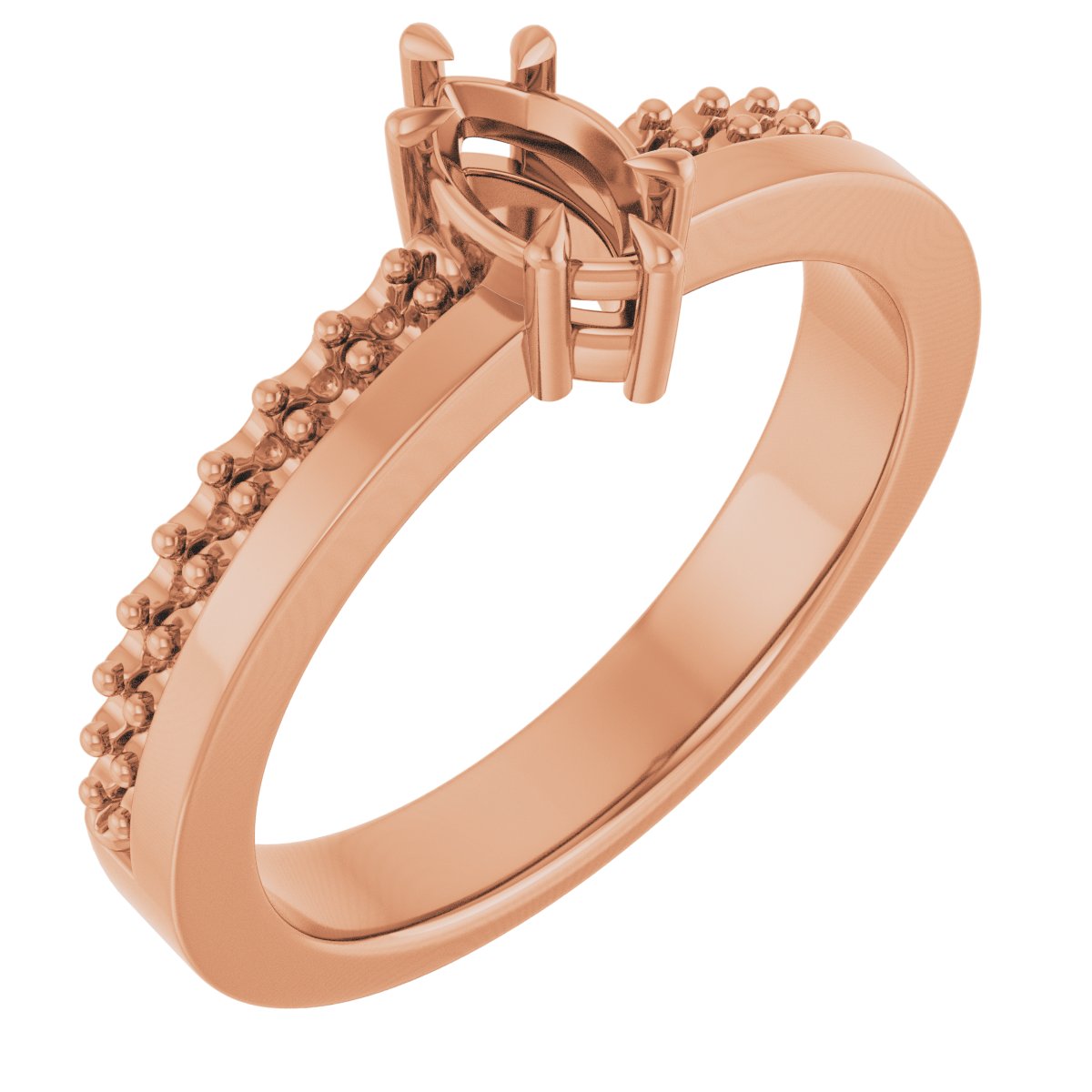 Claw-Prong Accented Engagement Ring