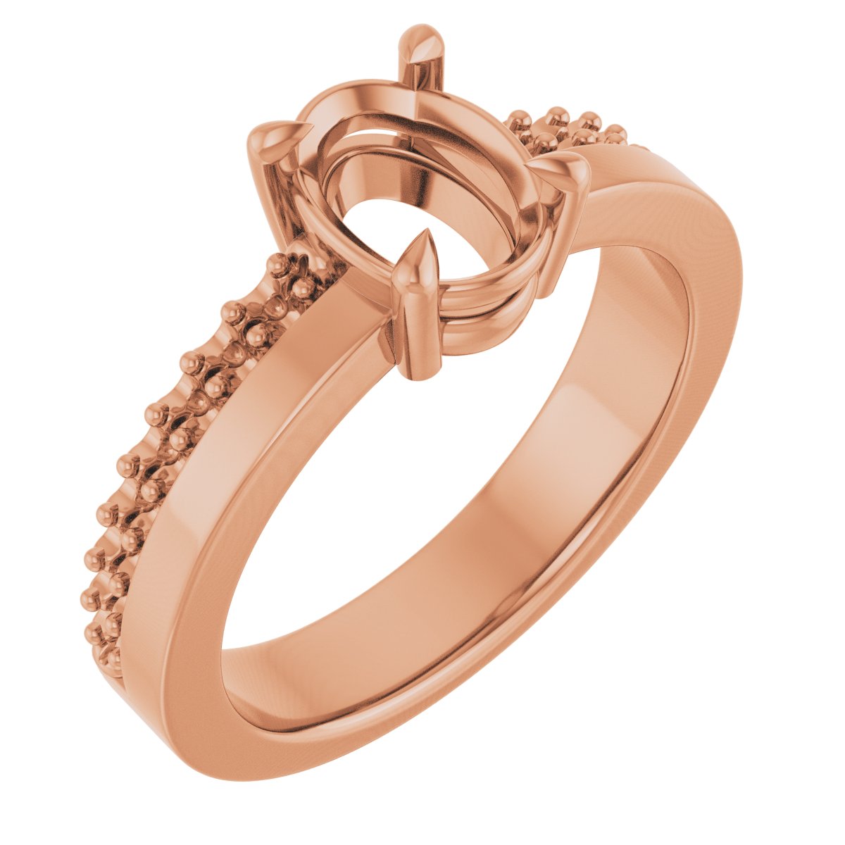 Claw-Prong Accented Engagement Ring