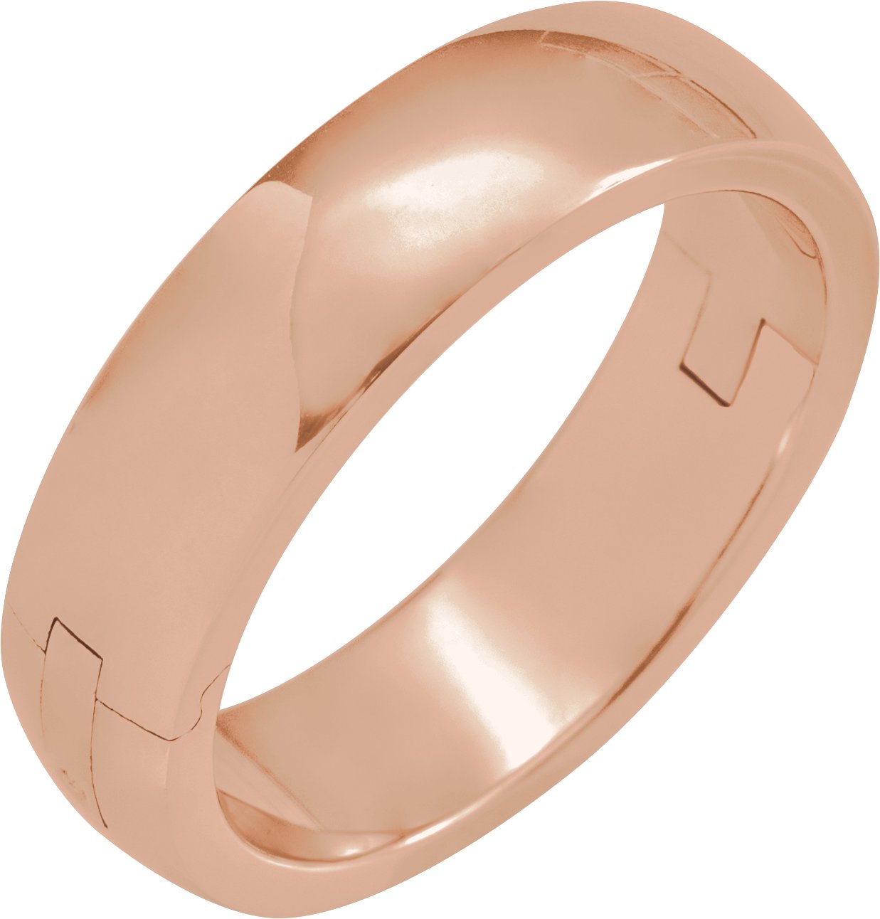 14K Rose 2.7 mm CLIQ® Hinged Adjustable Band Size 4