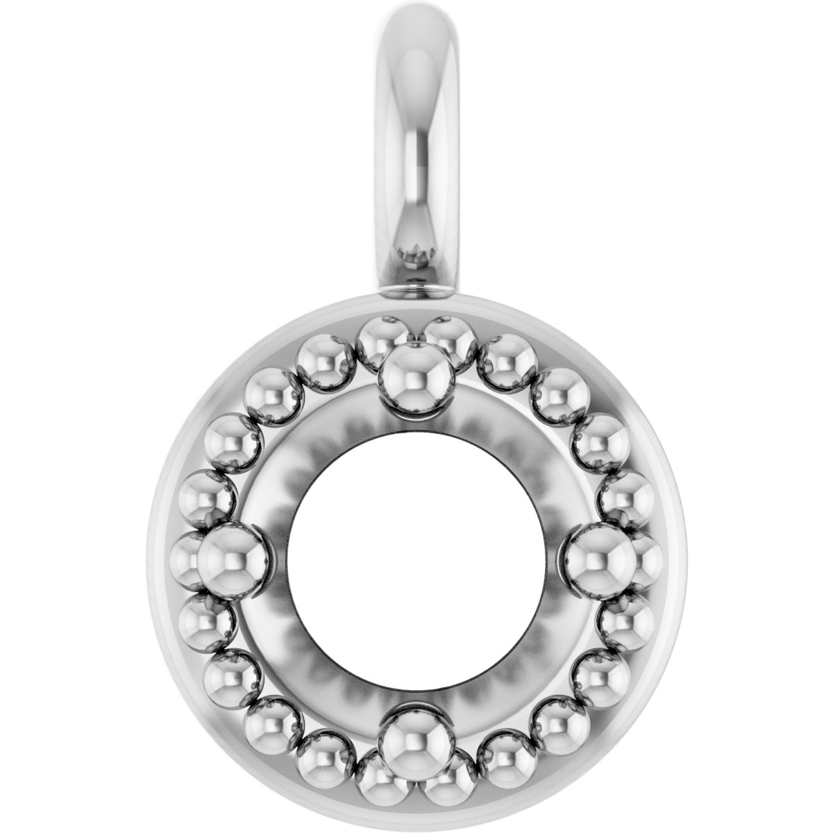 Round 4-Prong Milgrain Dangle