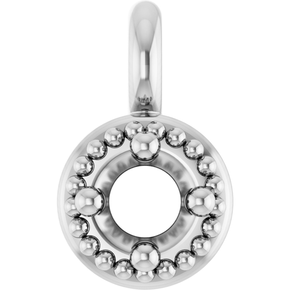 Round 4-Prong Milgrain Dangle