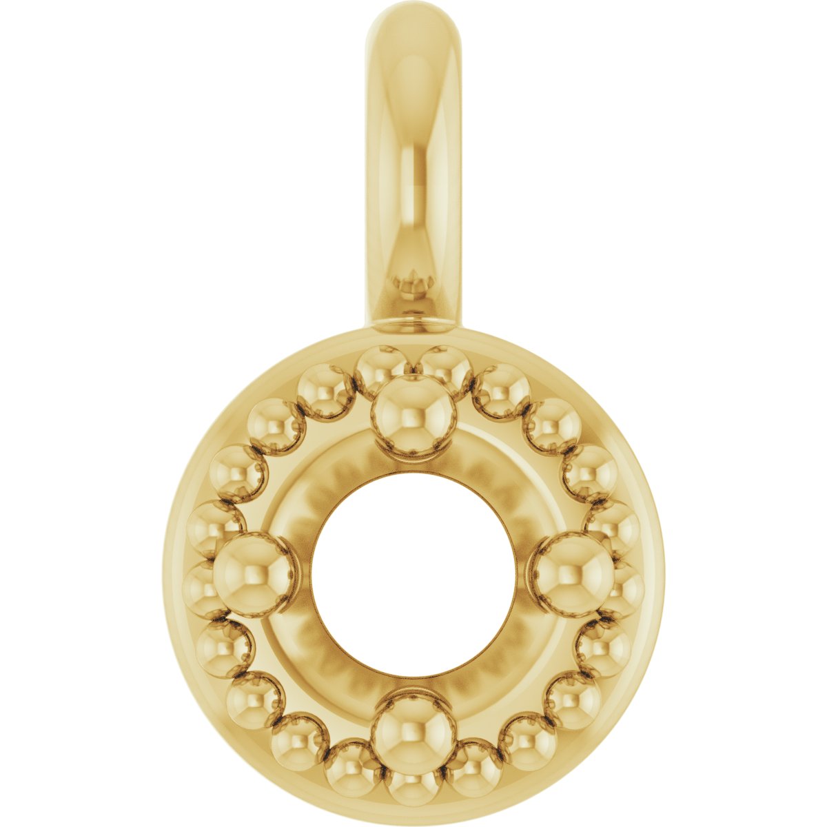 Round 4-Prong Milgrain Dangle