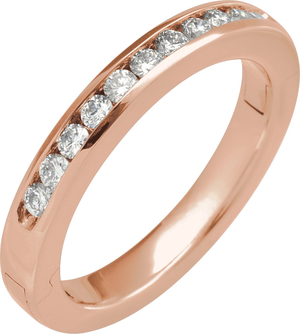 3/8 CTW Natural Diamond Anniversary Band – 14K Rose Gold