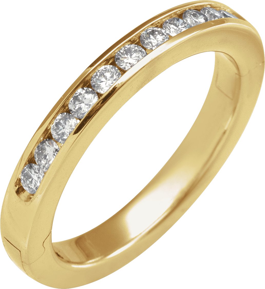 14K Yellow 3/8 CTW Lab-Grown Diamond CLIQ® Hinged Adjustable Anniversary Band Size 5