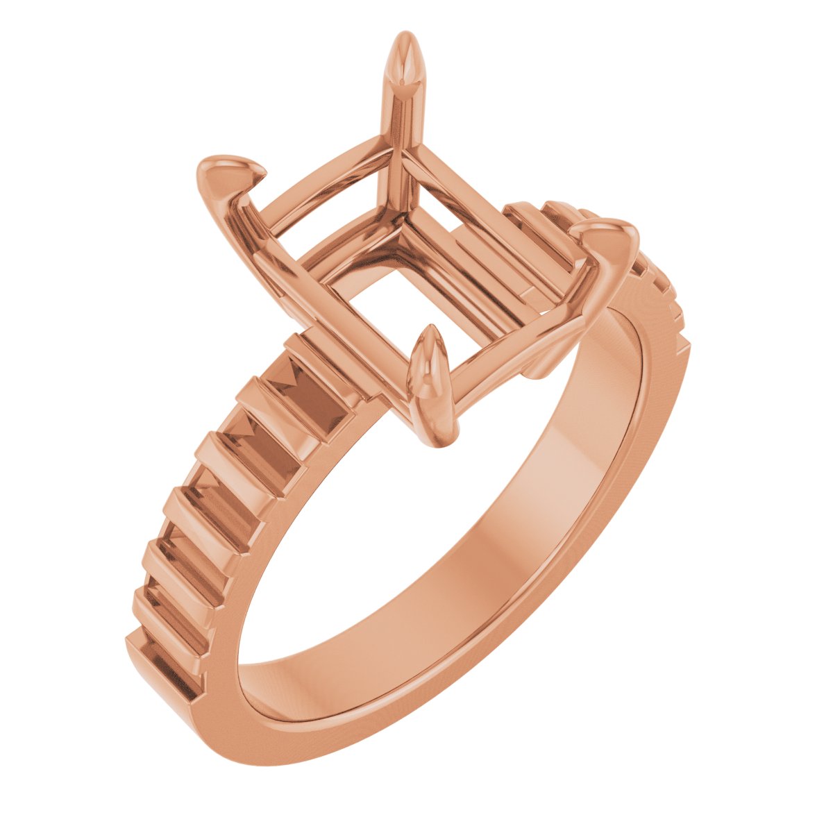 Claw-Prong Accented Engagement Ring or Band