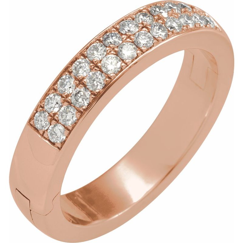 CLIQ® Hinged Adjustable Double Row Anniversary Band