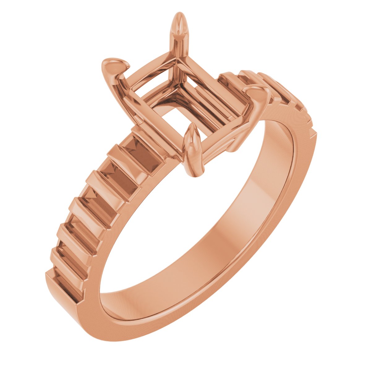 Claw-Prong Accented Engagement Ring or Band