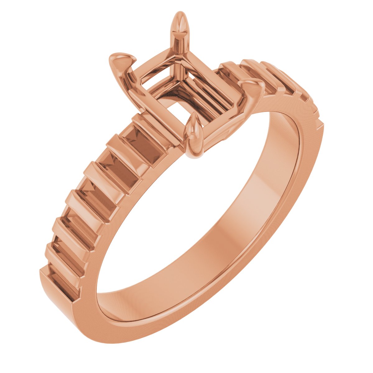 Claw-Prong Accented Engagement Ring or Band