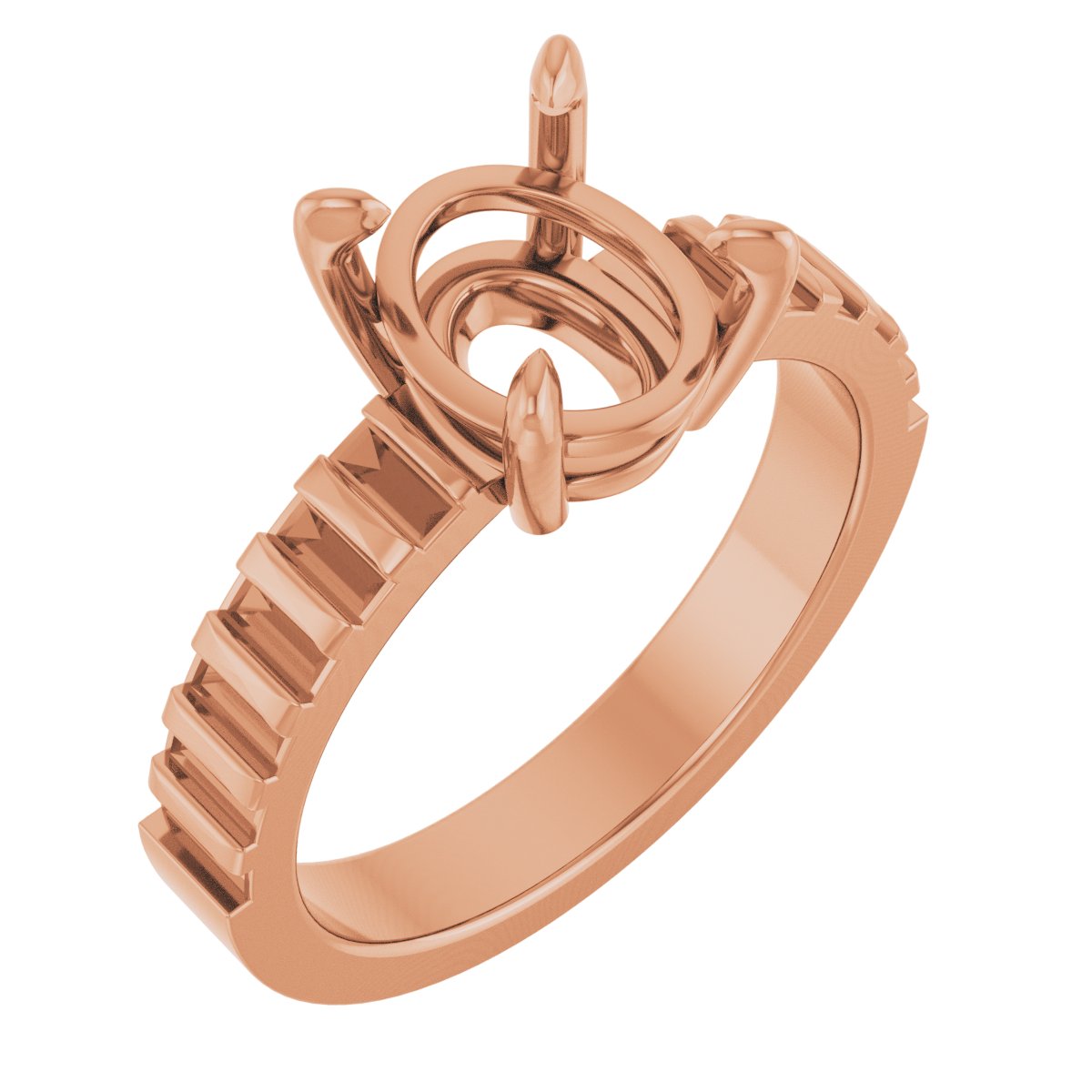 Claw-Prong Accented Engagement Ring or Band