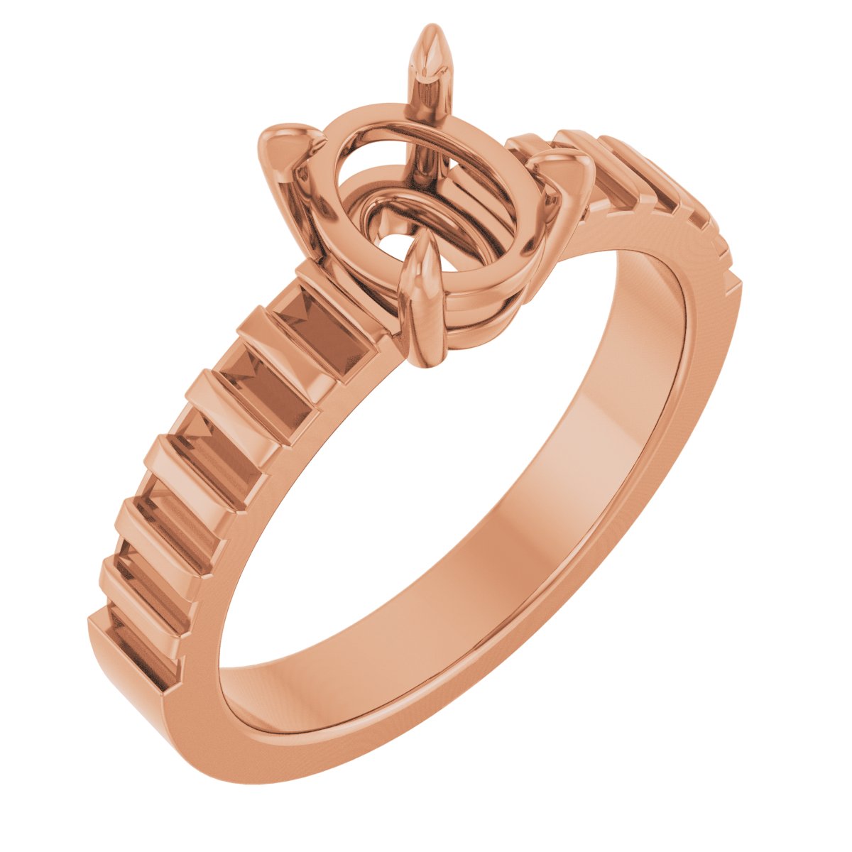 Claw-Prong Accented Engagement Ring or Band