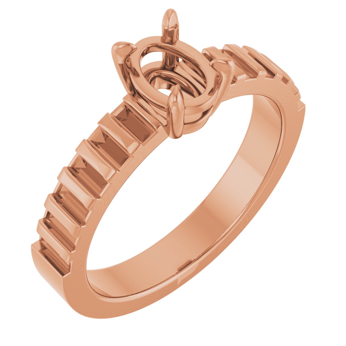 Claw-Prong Accented Engagement Ring or Band