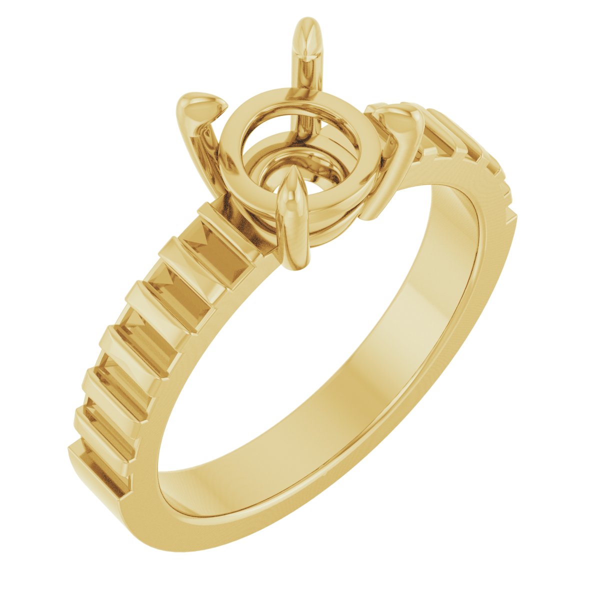 Claw-Prong Accented Engagement Ring or Band