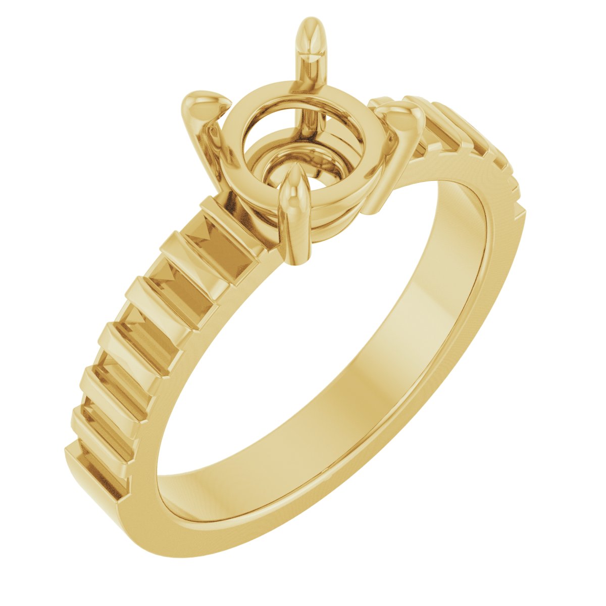 Claw-Prong Accented Engagement Ring or Band