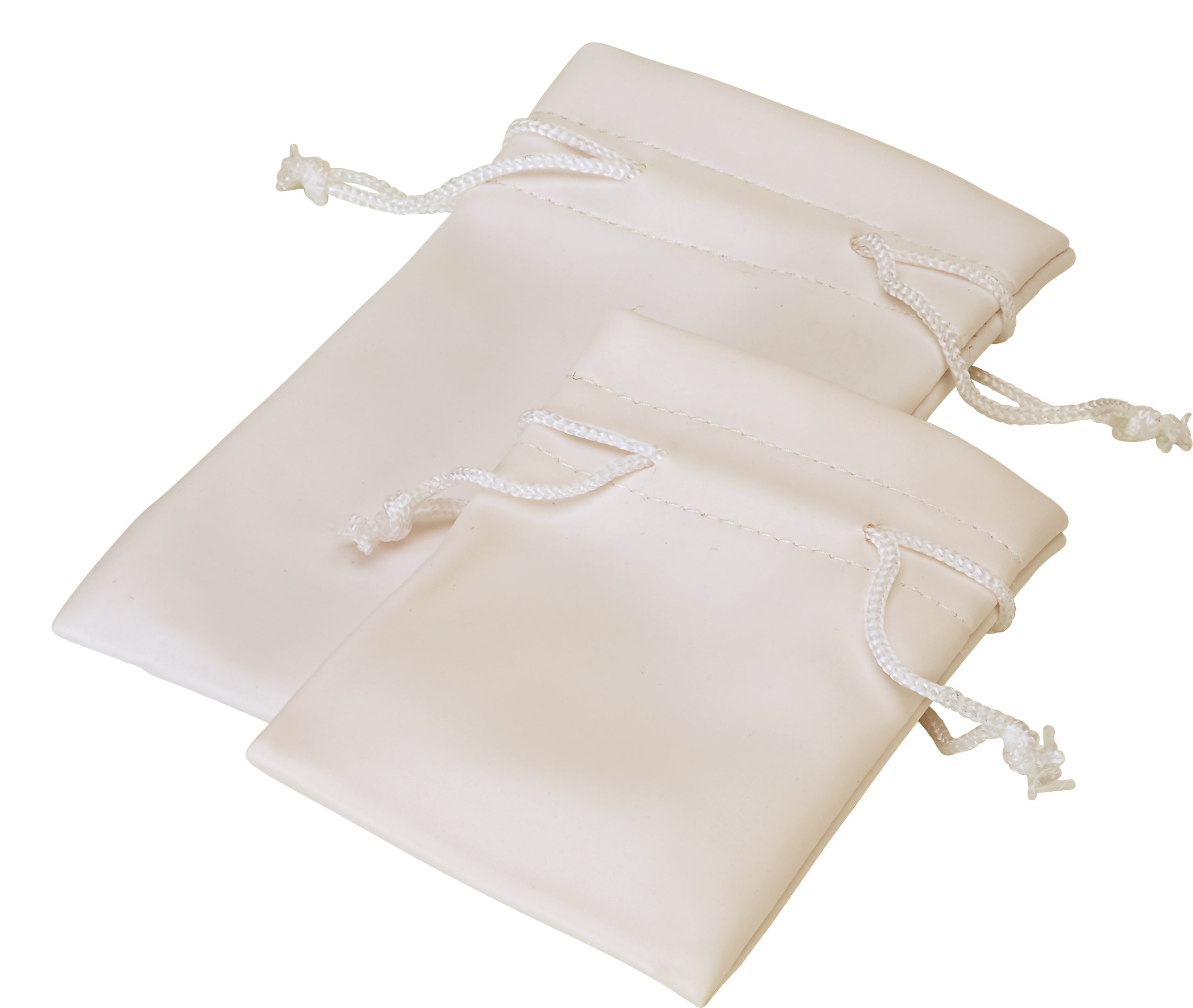 Leatherette Drawstring Pouch with Inner Divider