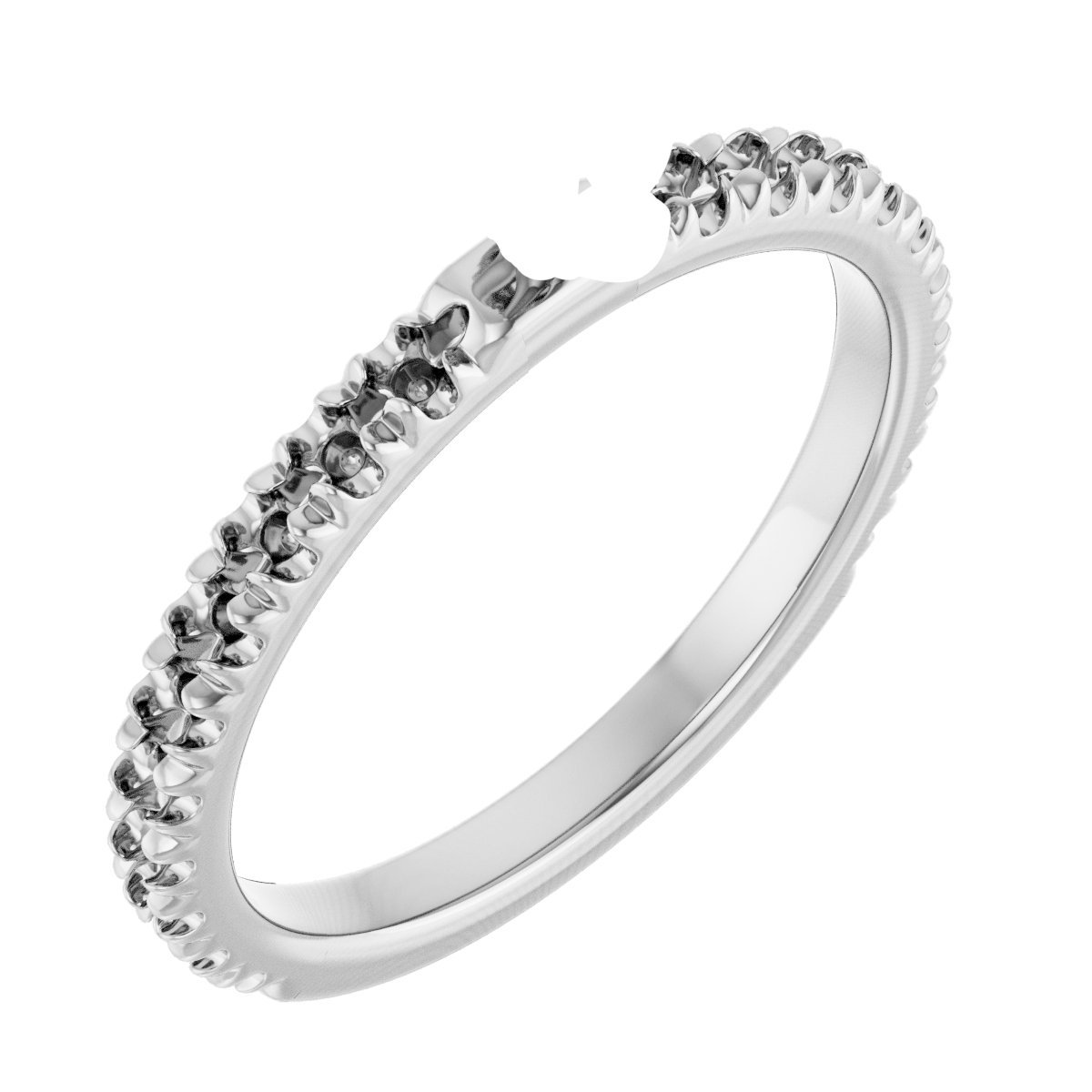 Claw-Prong Hidden Halo-Style Engagement Ring