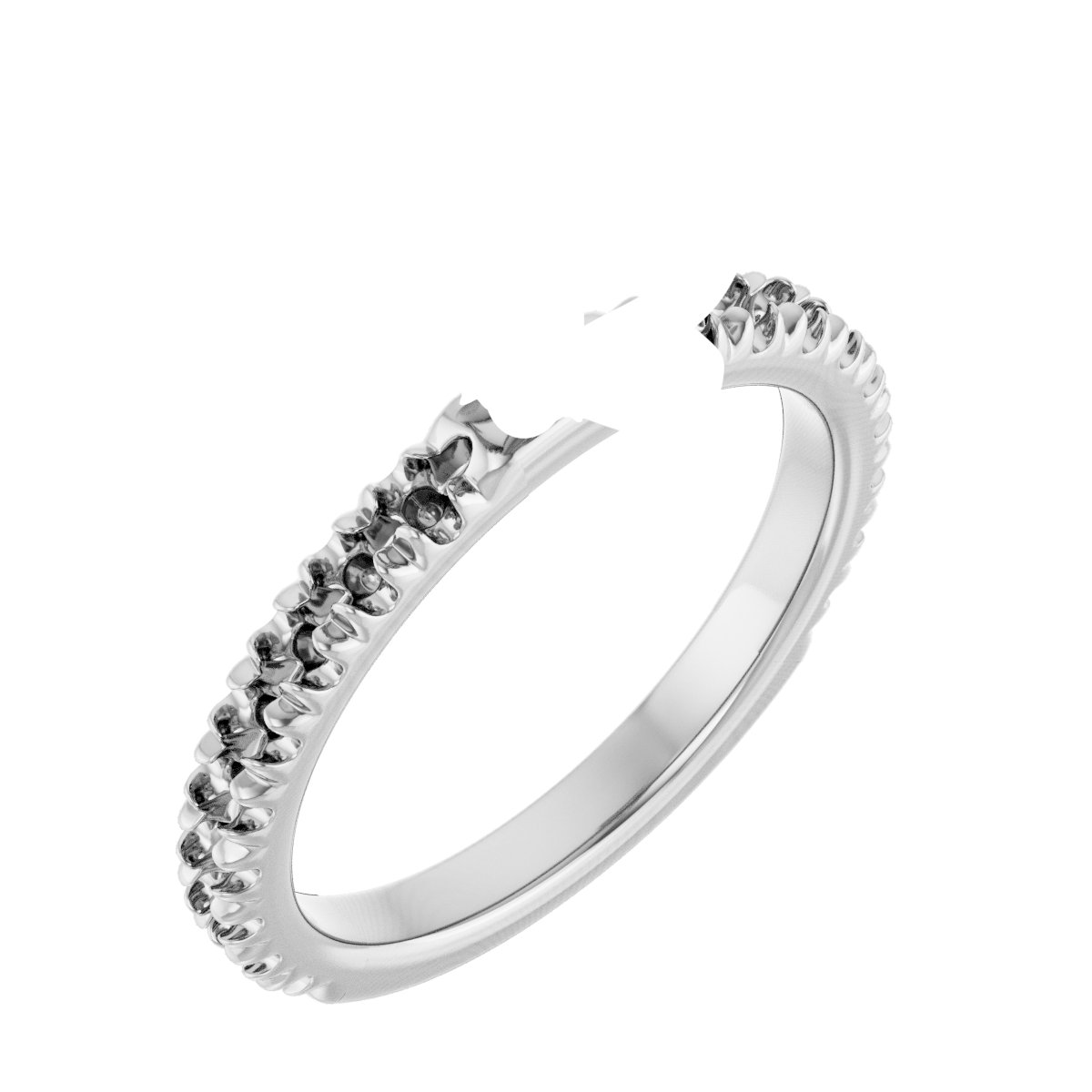 Claw-Prong Hidden Halo-Style Engagement Ring