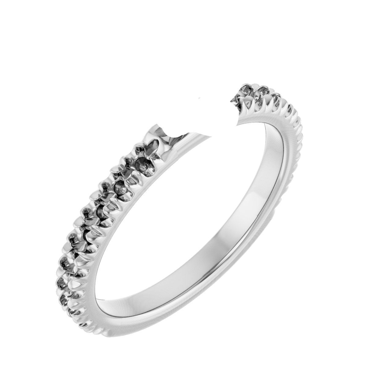 Claw-Prong Hidden Halo-Style Engagement Ring