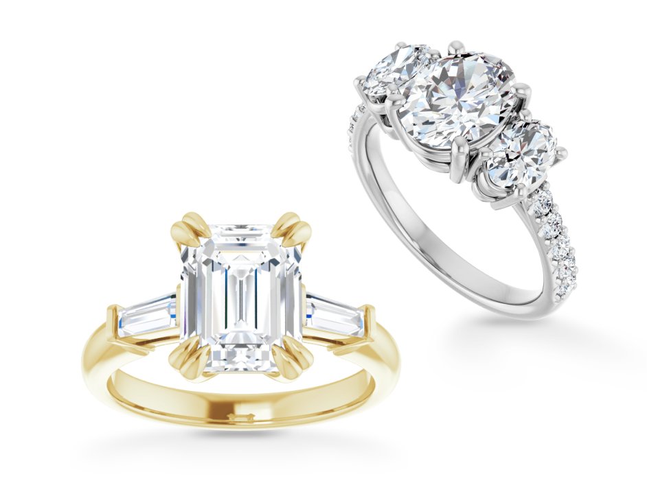 Three-Stone Engagement Rings