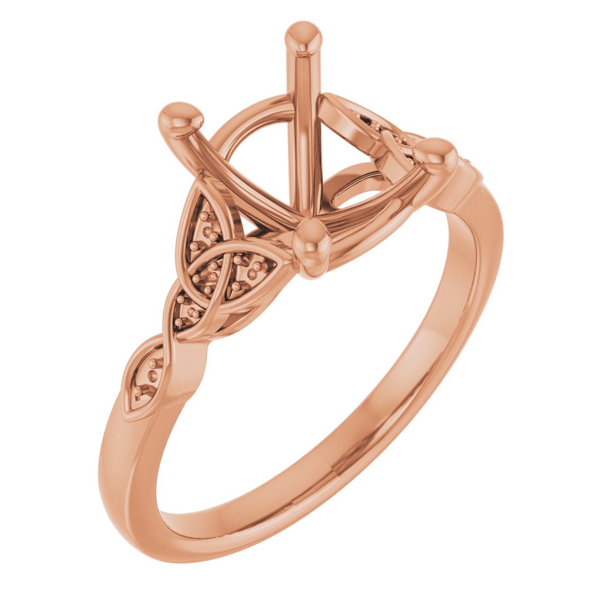 Accented Celtic-Inspired Engagement Ring or Band