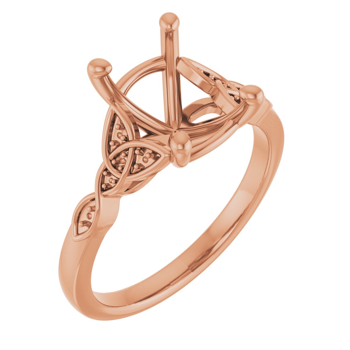 Accented Celtic-Inspired Engagement Ring or Band