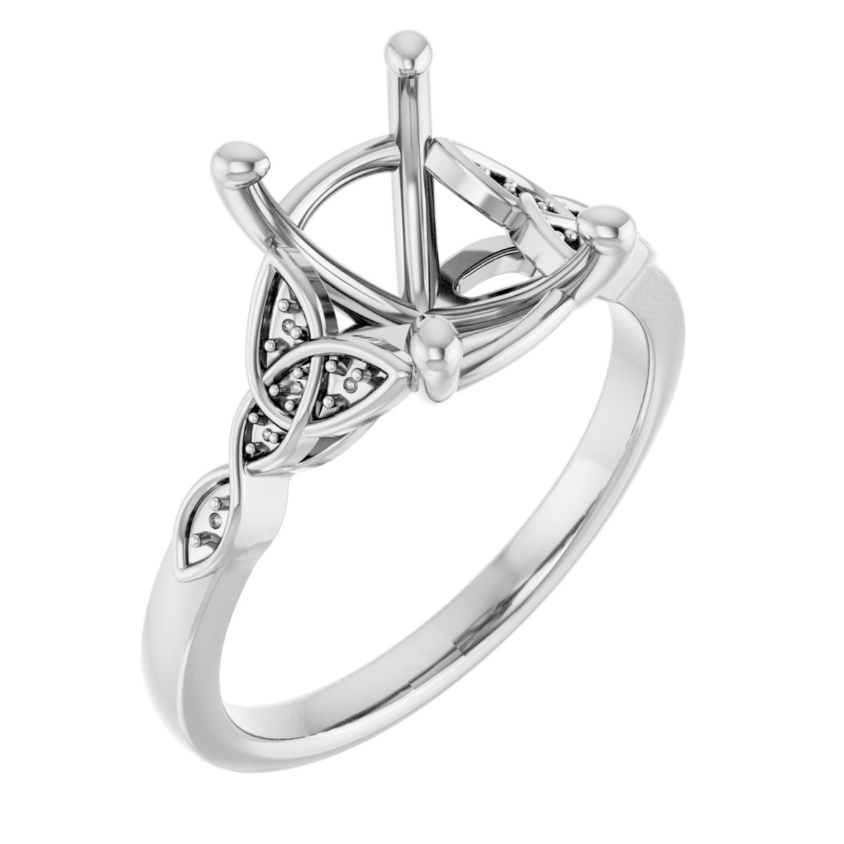 Accented Celtic-Inspired Engagement Ring or Band