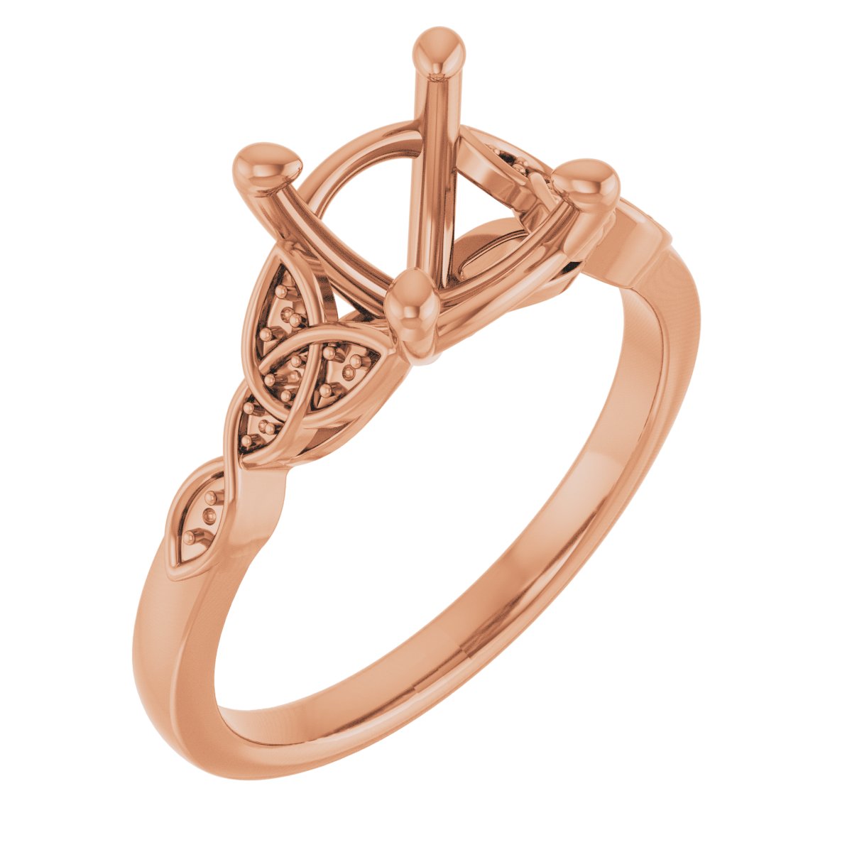 Accented Celtic-Inspired Engagement Ring or Band